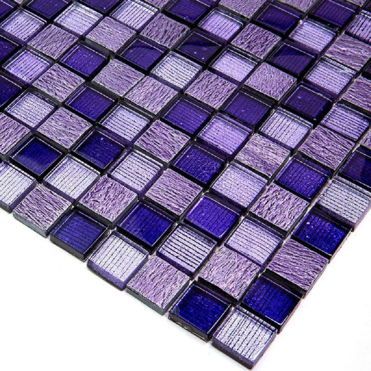 Phoenix 12" x 12" Purple Glass Mosaic Tile