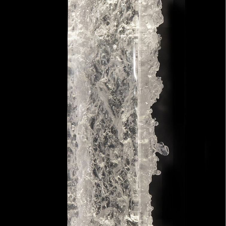Zenith Mini Bronze LED Pendant with Clear Hand-Cast Crystal