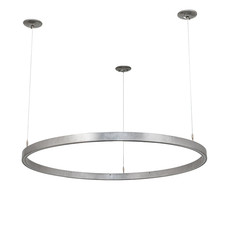 Nickel LED Halo Ring Pendant Light