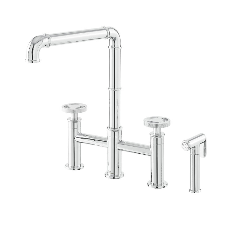 Avallon Pro Chrome Widespread Kitchen Faucet with Side Sprayer