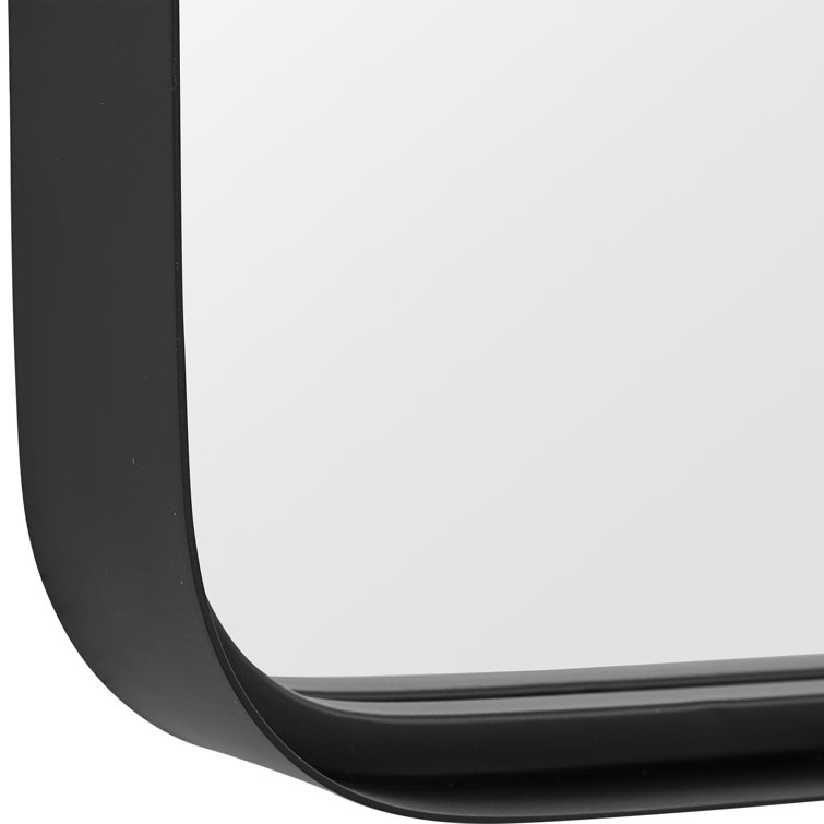Rectangular Black Metal Full Length Wall Mirror