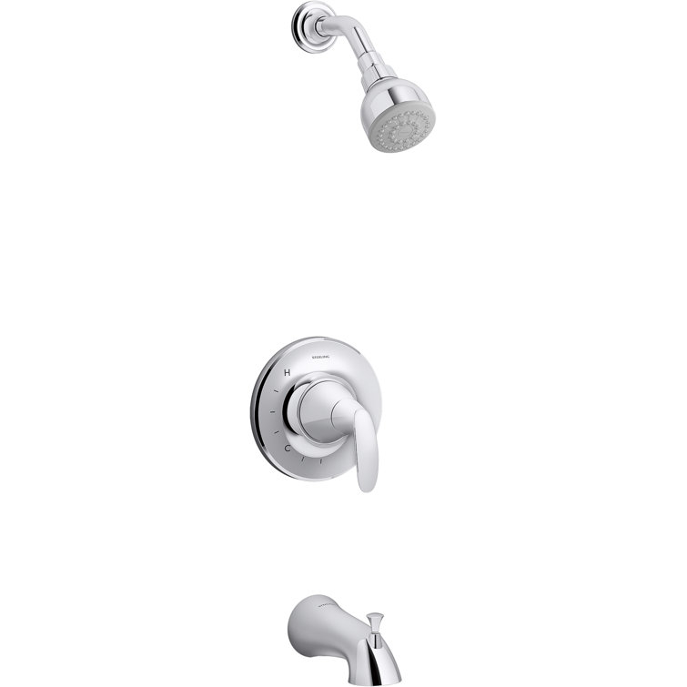 Polished Chrome Single Handle Wall Mounted Shower Faucet Set