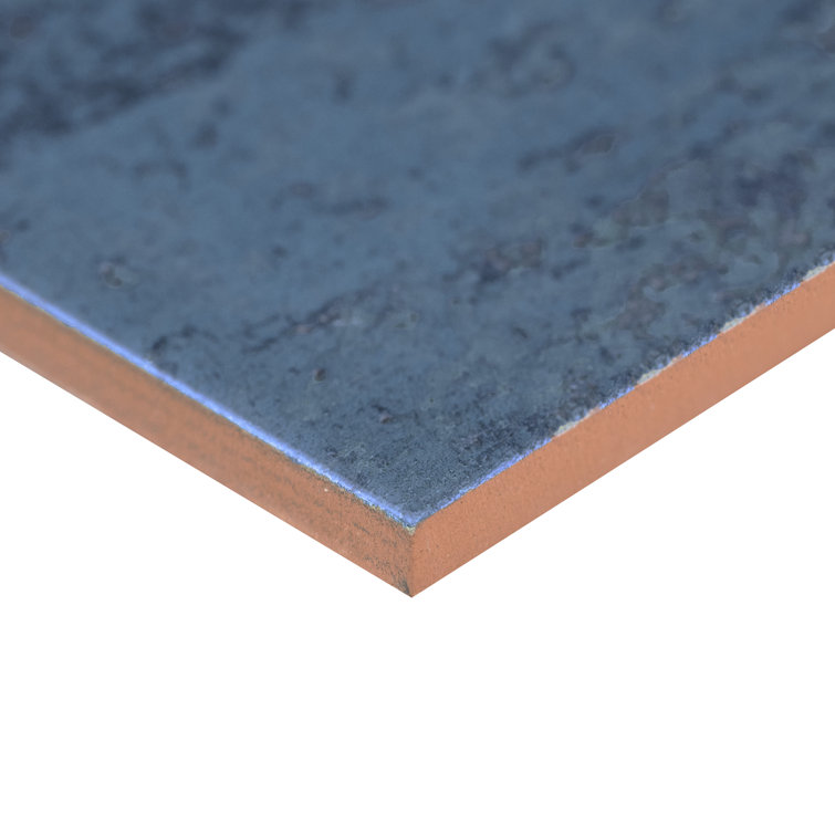 Marza 4" x 12" Glossy Blue Ceramic Subway Wall Tile
