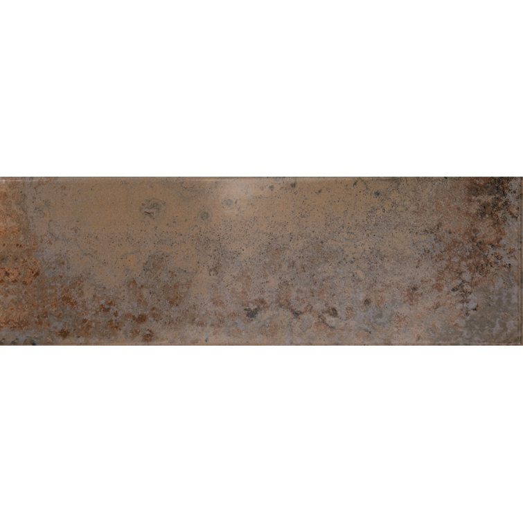 Marza Rust Glossy Brown Ceramic Subway Wall Tile