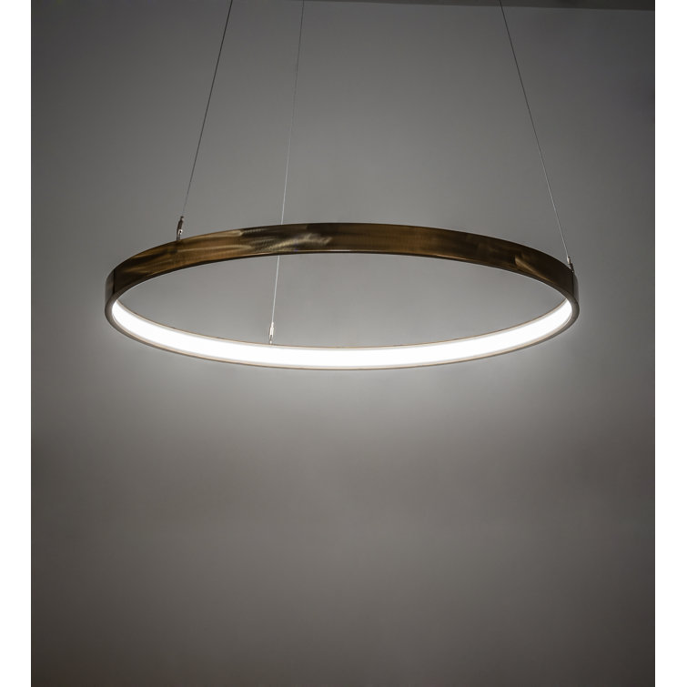 Anillo Brass Tint LED Halo Pendant Light