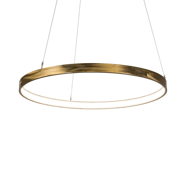 Anillo Brass Tint LED Halo Pendant Light