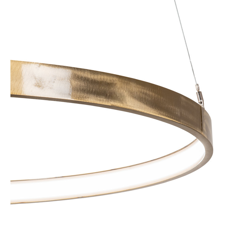 Anillo Brass Tint LED Halo Pendant Light
