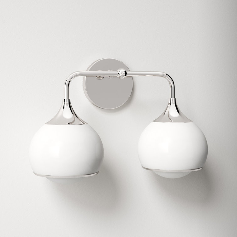 Polished Nickel 3-Light Dimmable Vanity Light with Frosted Glass Shades