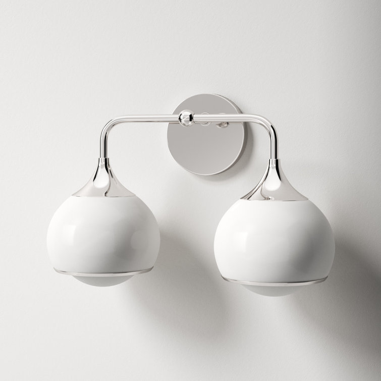 Polished Nickel 3-Light Dimmable Vanity Light with Frosted Glass Shades