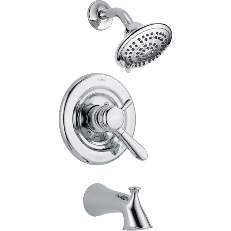 Chrome Dual-Function Tub and Shower Faucet Set with Multi-Head
