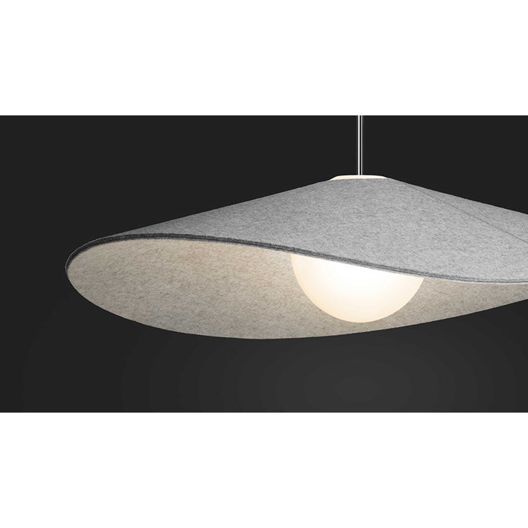 32" Wide Bola Felt LED Pendant with Dimmable Warm Light