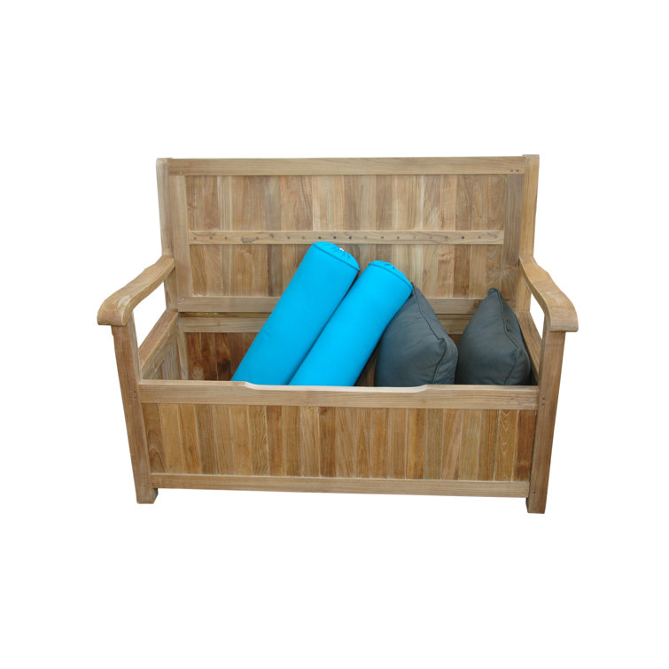 Del Amo 48'' Teak Outdoor Storage Bench