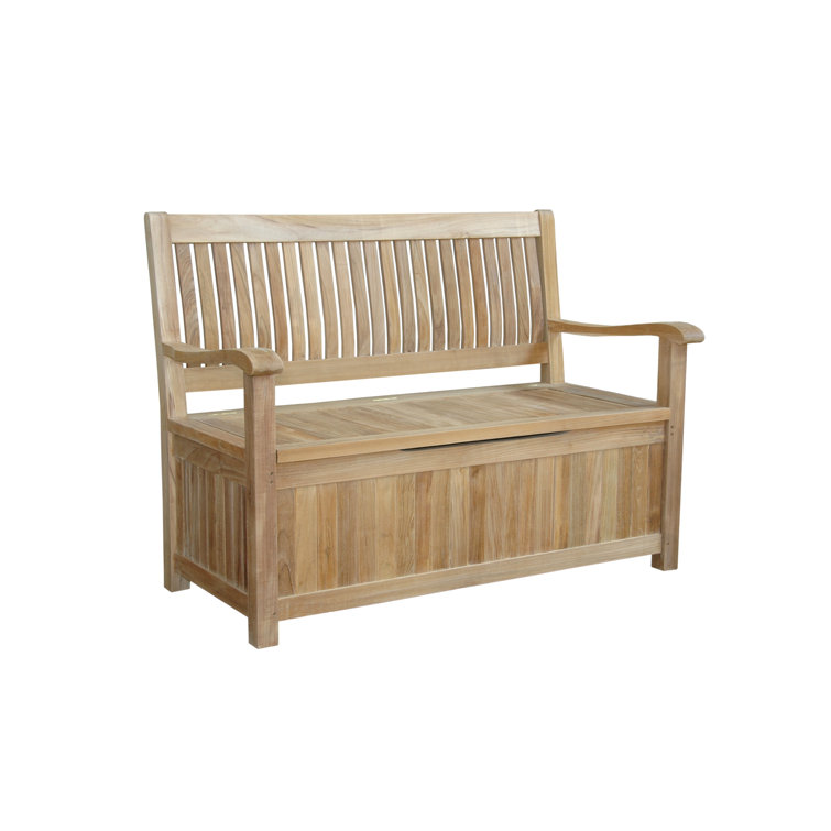 Del Amo 48'' Teak Outdoor Storage Bench