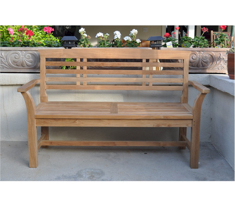 Sakura Natural Teak 2-Seater Outdoor Bench