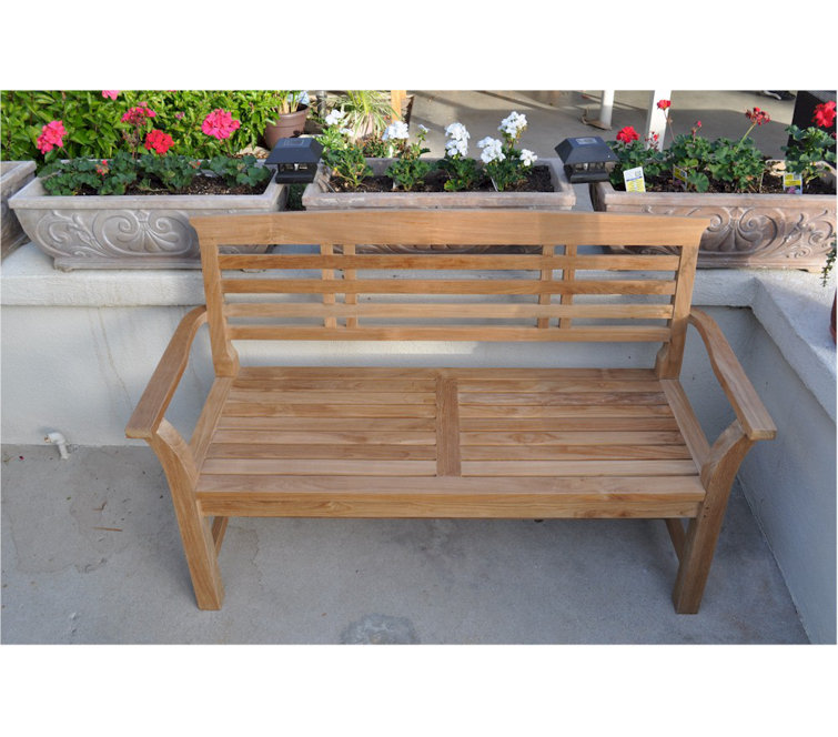 Sakura Natural Teak 2-Seater Outdoor Bench