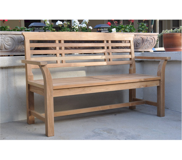 Sakura Natural Teak 2-Seater Outdoor Bench