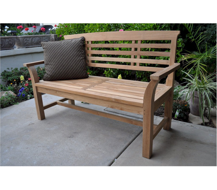 Sakura Natural Teak 2-Seater Outdoor Bench