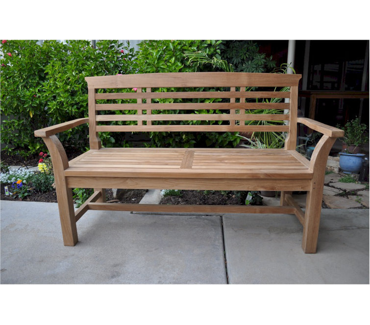 Sakura Natural Teak 2-Seater Outdoor Bench