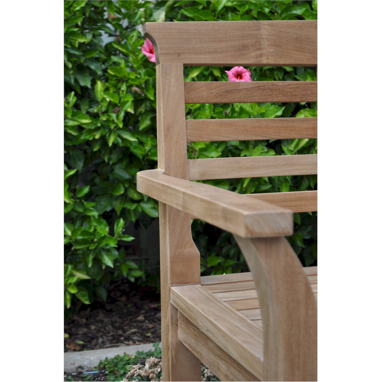 Sakura Natural Teak 2-Seater Outdoor Bench