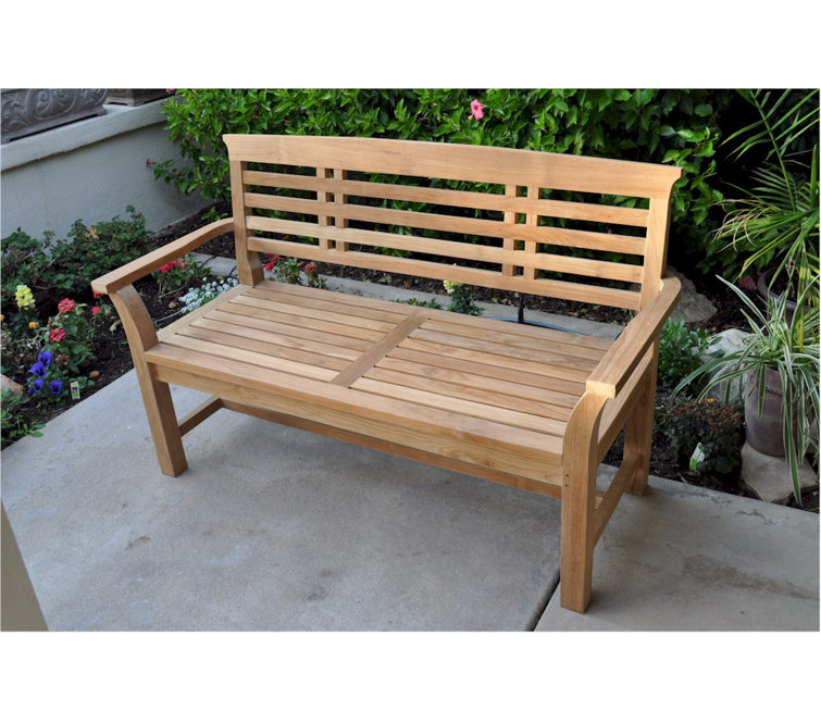 Sakura Natural Teak 2-Seater Outdoor Bench