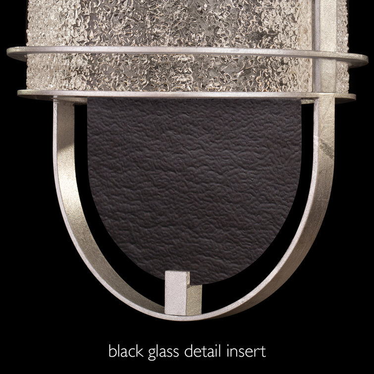 Diamond Blanket Black and Silver Leaf LED Wall Sconce