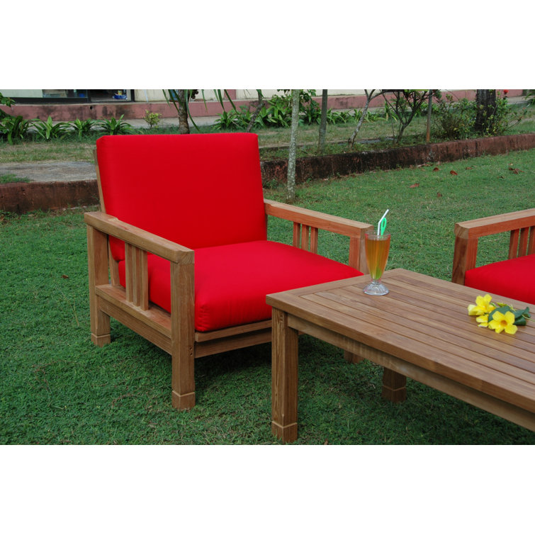 SouthBay 5-Piece Red Teak Outdoor Seating Set