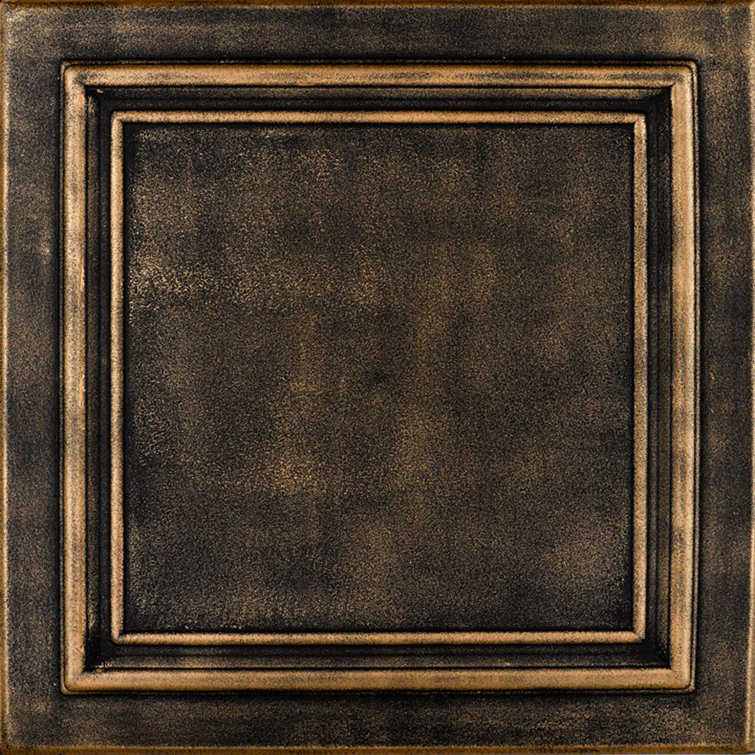 Black Gold 1.6 ft. x 1.6 ft. Polystyrene Glue-up Ceiling Tile Set