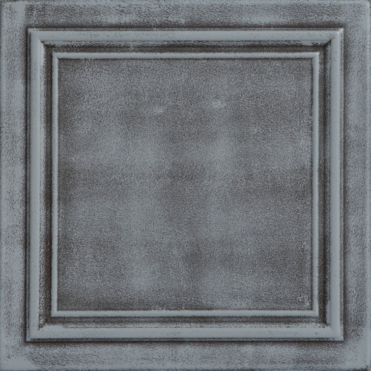 Moss Gray 1.6 ft x 1.6 ft Polystyrene Glue-up Ceiling Tile Set