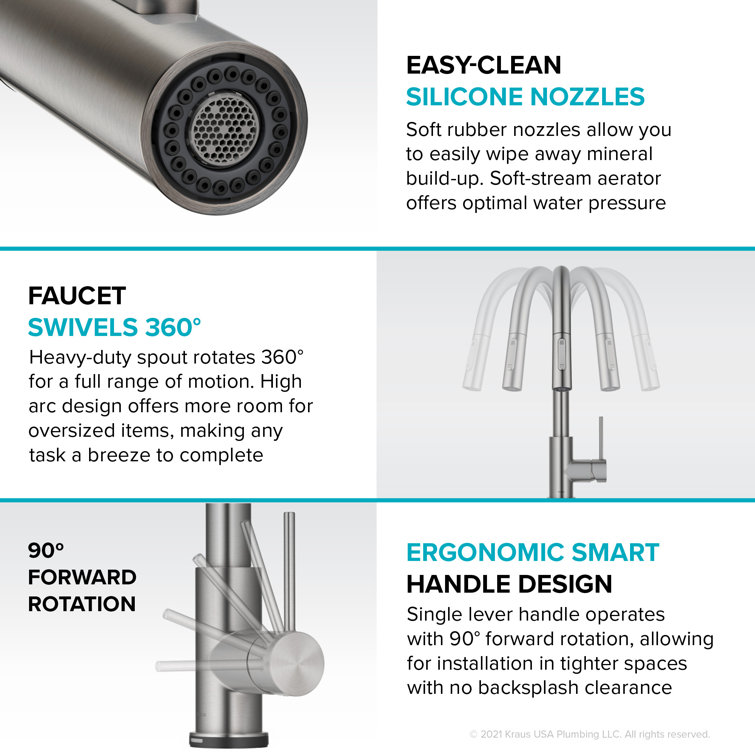 Chrome Touch-Control Single-Handle Pull-Down Kitchen Faucet