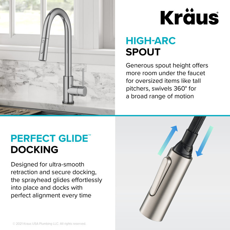 Chrome Touch-Control Single-Handle Pull-Down Kitchen Faucet