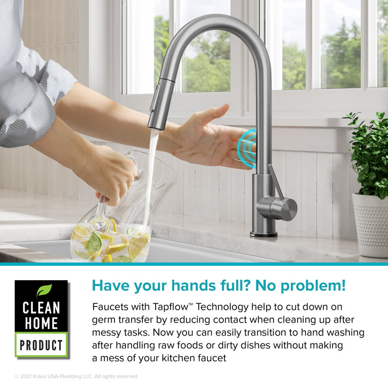 Spot Free Stainless Steel Touch Kitchen Faucet with Pull-Down Sprayer