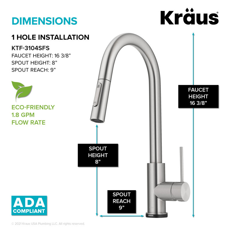 Spot Free Stainless Steel Touch Kitchen Faucet with Pull-Down Sprayer