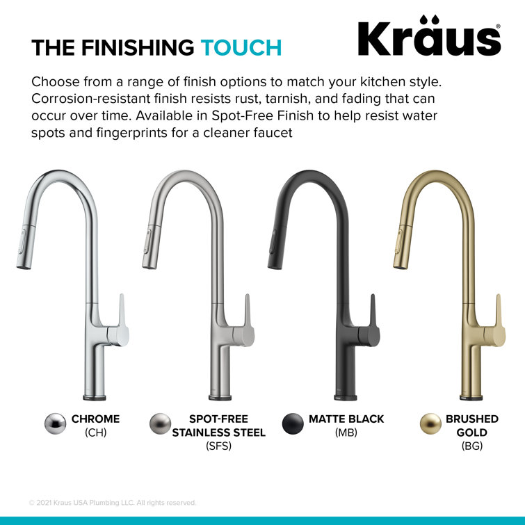 Oletto Sleek Chrome High-Arc Touch-Control Kitchen Faucet with Pull-Down Sprayer