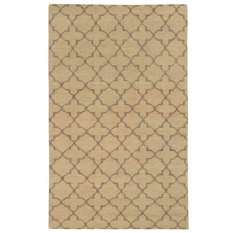 Elegant Maddox Hand-Knotted Wool Blue Oriental Area Rug 3'6" x 5'6"