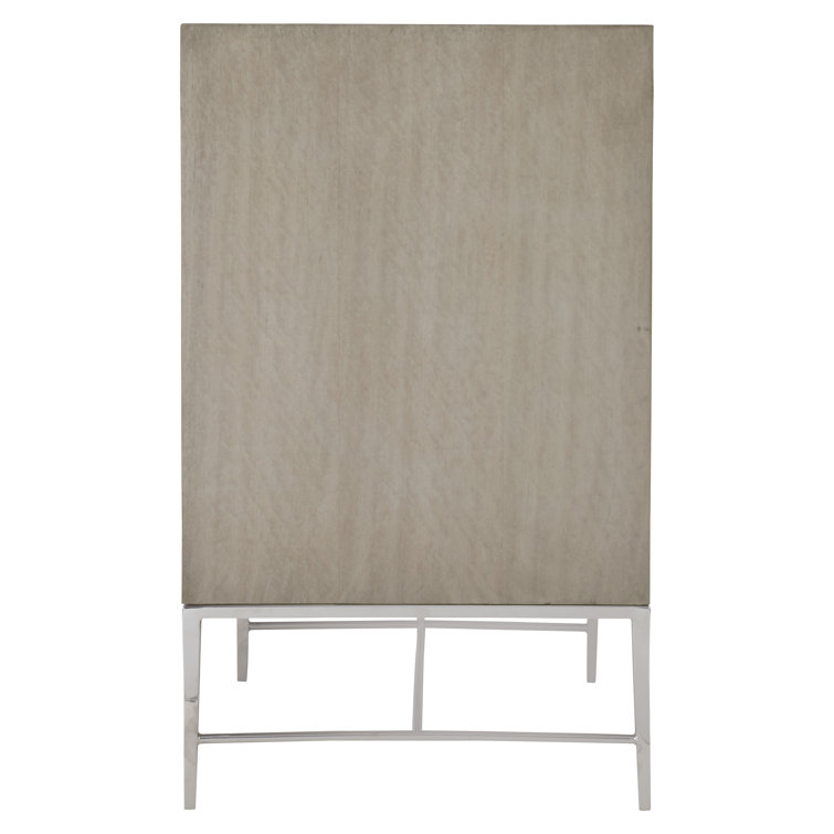 Cardenas 82'' Brown Makore Veneer Media Console with Cabinets