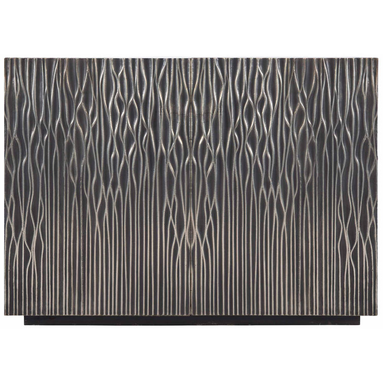 Skylar Antique Silver Textured Accent Cabinet