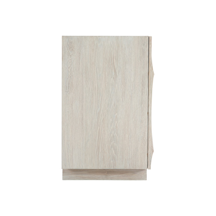 Jicama White Oak 84'' Media Console with Adjustable Shelves