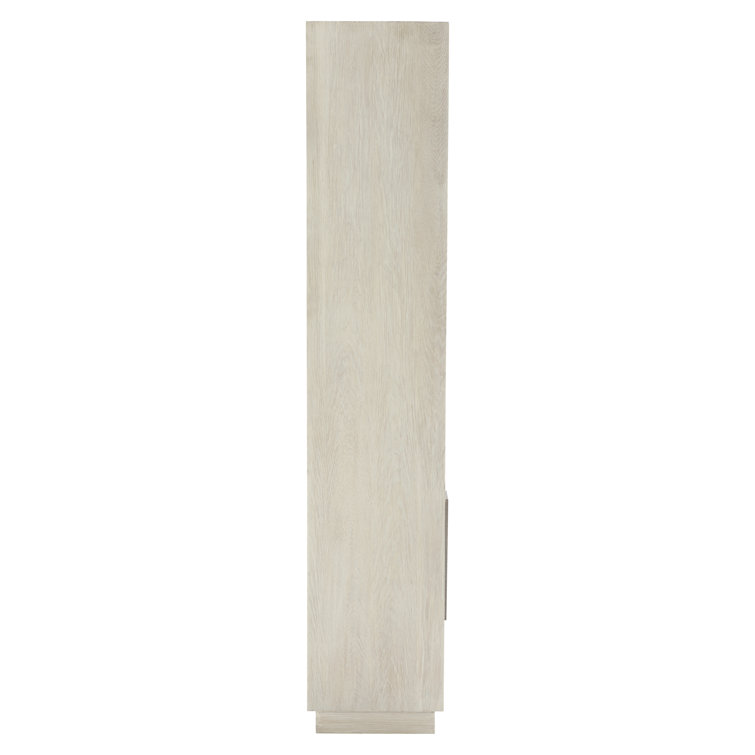 White Oak and Nickel Adjustable Storage Bookcase