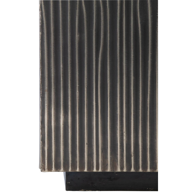 Skylar Antique Silver Textured Accent Cabinet