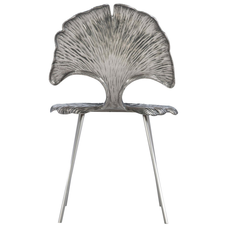 Felicity Silver Metal Transitional Side Chair