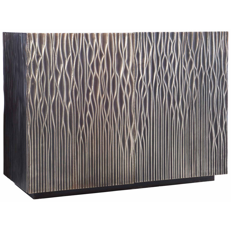 Skylar Antique Silver Textured Accent Cabinet