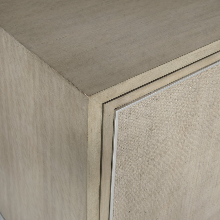 Cardenas 82'' Brown Makore Veneer Media Console with Cabinets
