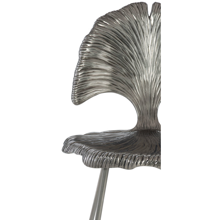 Felicity Silver Metal Transitional Side Chair