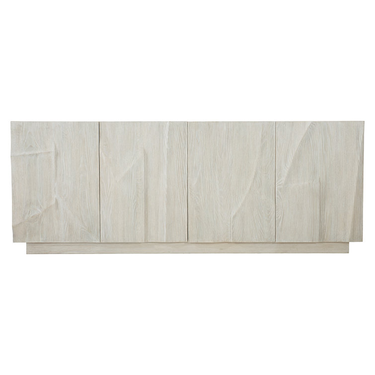 Jicama White Oak 84'' Media Console with Adjustable Shelves