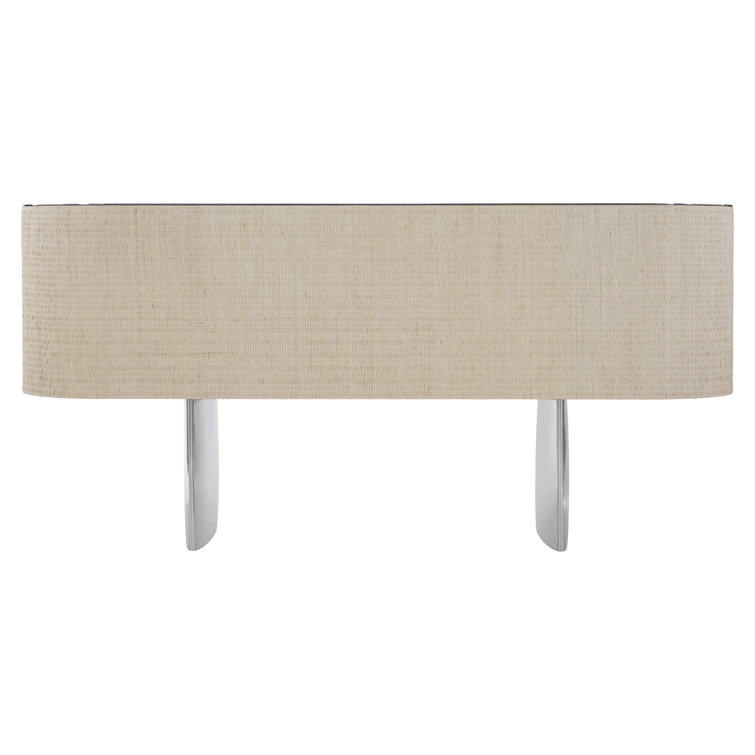 Almeda Transitional 6-Drawer Raffia & Stainless Steel Dresser