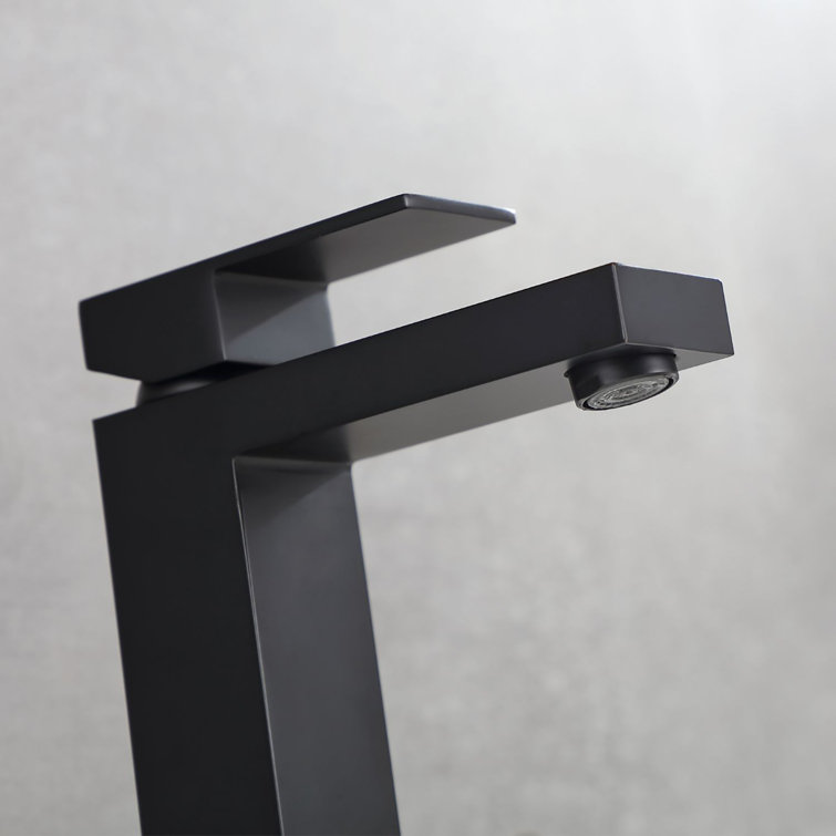 Modern Black Brass Single Handle Bathroom Faucet