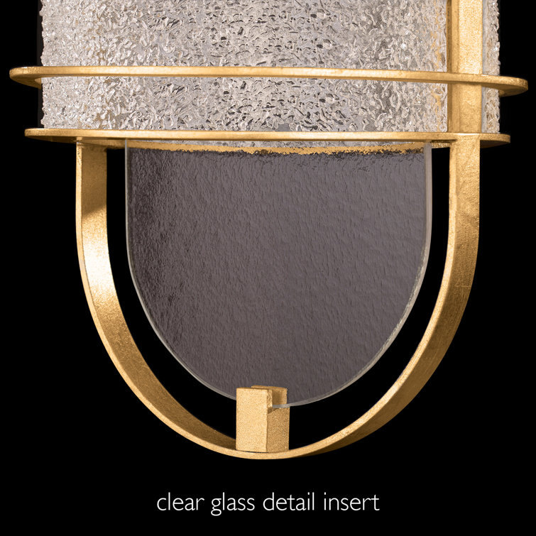 Gold Leaf Mini LED Pendant with Glass Shade