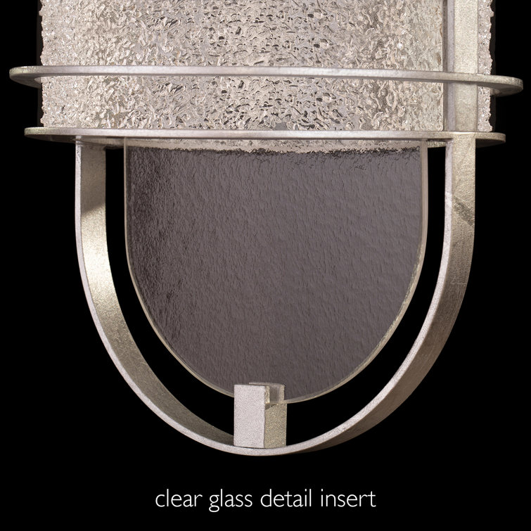 Silver Leaf Diamond Blanket LED Wall Sconce, 2-Light