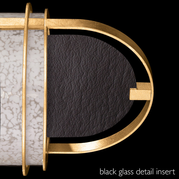 Black and Gold 4-Light LED Glass Island Pendant