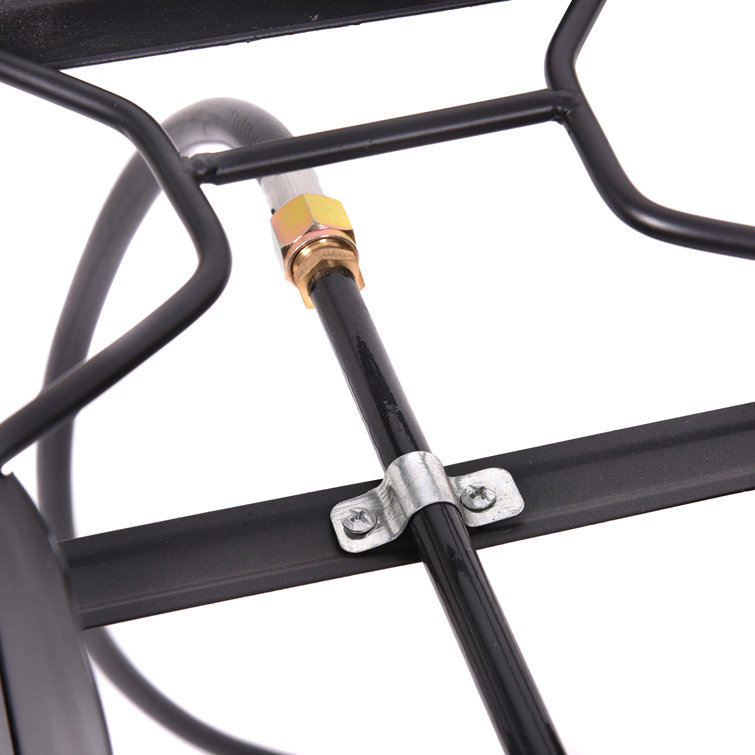 Topbuy Black Cast Iron 2-Burner Portable Propane Gas Grill